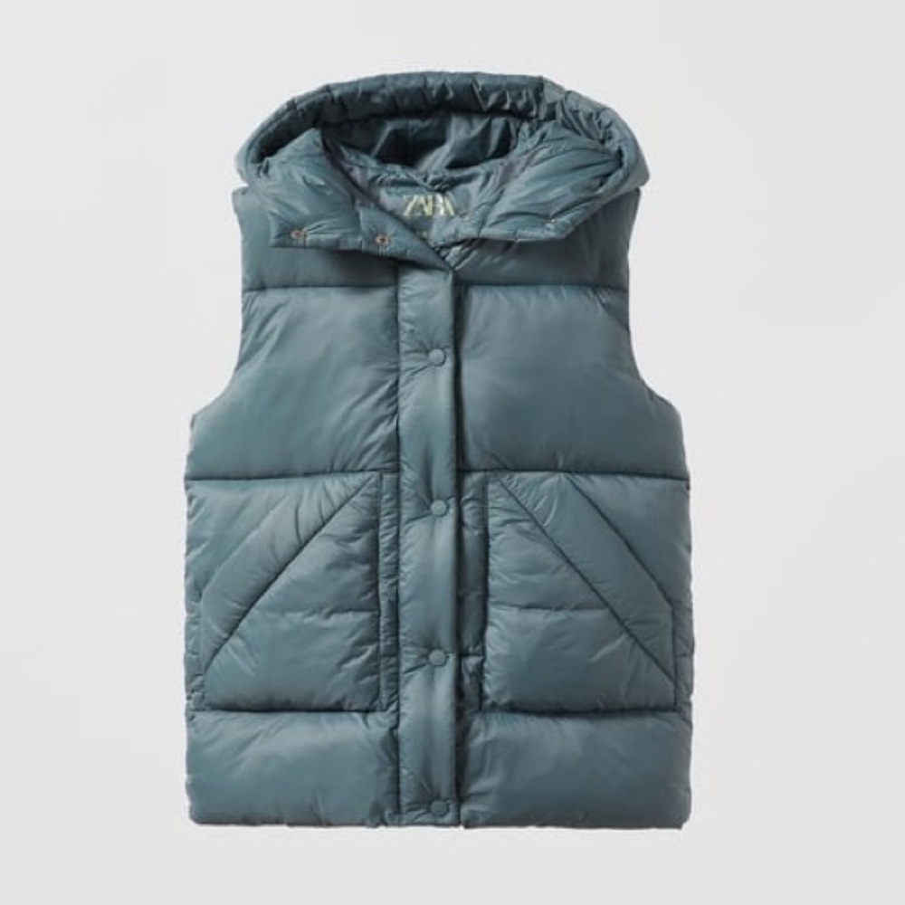 ZARA UNISEX LONG PUFFER VEST SIZE 13/14
